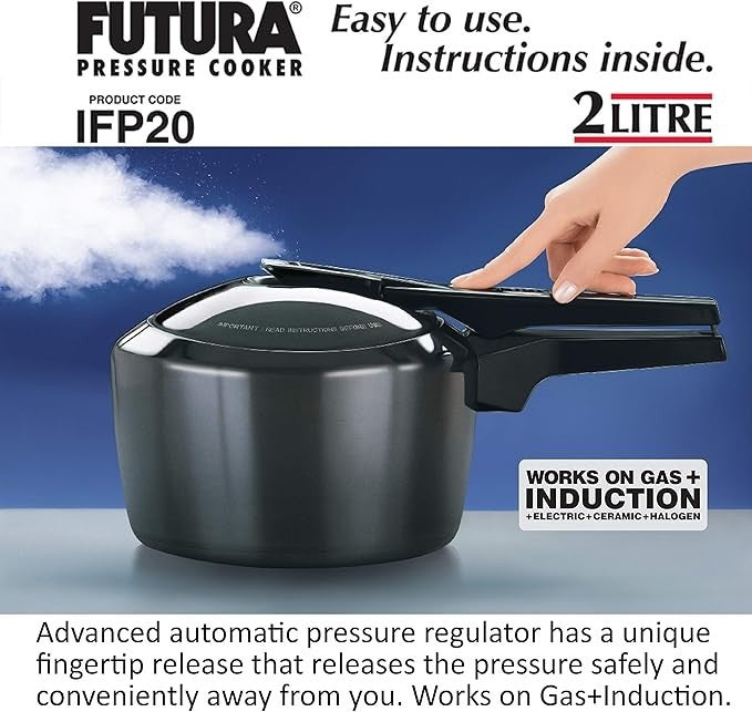 Hawkins Futura Induction Pressure Cooker, 2 Litre Capacity
